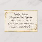 Berufliches Gold Letter Monogram Visitenkarte (Rückseite)