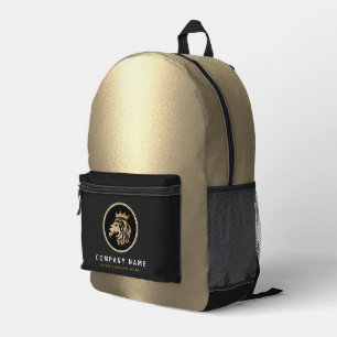 Berufliches Gold Lion Logo Bedruckter Rucksack