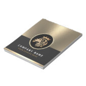Berufliches Gold Lion Logo Notizblock (Rotiert)