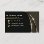 Berufliches Gold Lion Logo Visitenkarte (Rückseite)