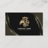 Berufliches Gold Lion Logo Visitenkarte (Vorderseite)