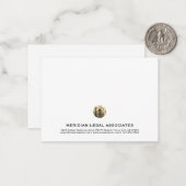 Berufliches Gold-Logo Mitteilungskarte (Vorderseite/Rückseite Beispiel)