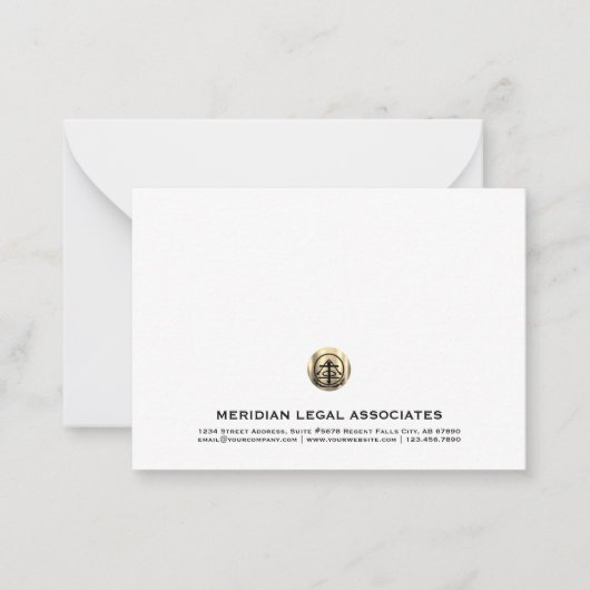 Berufliches Gold-Logo Mitteilungskarte (Vorderseite)