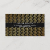Berufliches Gold Lux Weave Visitenkarte (Rückseite)