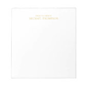 Berufliches Gold Notizblock (Vorderseite)