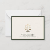 Berufliches Gold-Scales-Logo Mitteilungskarte (Vorderseite)