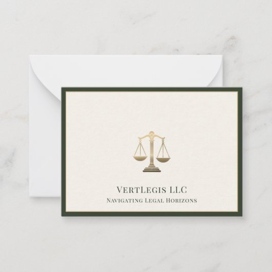 Berufliches Gold-Scales-Logo Mitteilungskarte (Vorderseite)