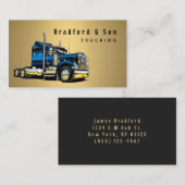 Berufliches Gold Transport LKW Haul Company Visitenkarte (Vorne/Hinten)