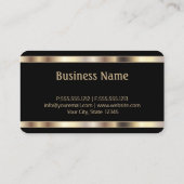 Berufliches Gold und Schwarz Visitenkarte (Rückseite)