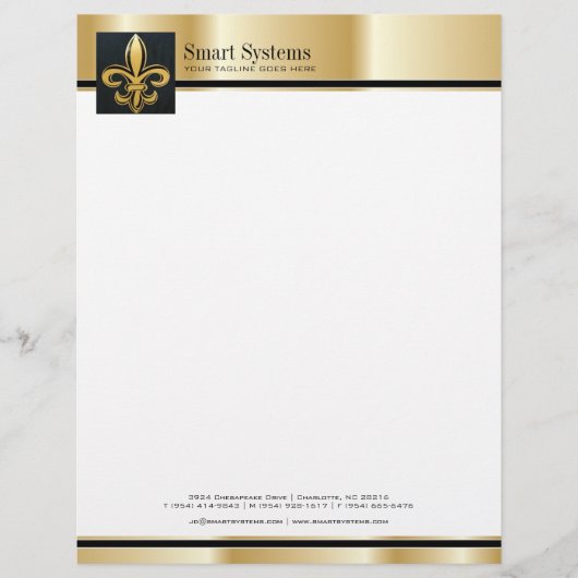 Berufliches Gold und schwarzer Briefkopf (Vorderseite)