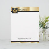 Berufliches Gold und schwarzer Briefkopf (Stehend Vorderseite)