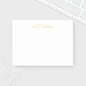 Berufliches Gold und Weiß Post-it Klebezettel