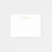 Berufliches Gold und Weiß Post-it Klebezettel (Vorderseite)