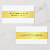 Berufliches Gold und Weiß Visitenkarte (Vorne/Hinten)