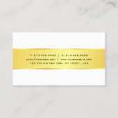 Berufliches Gold und Weiß Visitenkarte (Rückseite)