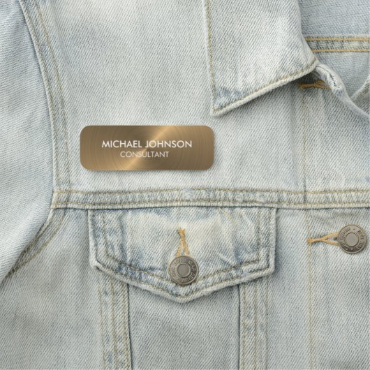 Berufliches Goldbüro Namensschild (Beispiel)