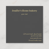 Berufliches Goldwalzengebäck Button Whisky Koch Quadratische Visitenkarte (Rückseite)