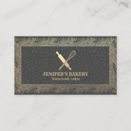 Berufliches Goldwalzengebäck Button Whisky Koch Visitenkarte