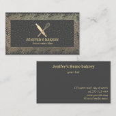 Berufliches Goldwalzengebäck Button Whisky Koch Visitenkarte (Vorne/Hinten)