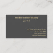 Berufliches Goldwalzengebäck Button Whisky Koch Visitenkarte (Rückseite)