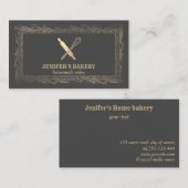 Berufliches Goldwalzengebäck Button Whisky Koch Visitenkarte (Vorne/Hinten)