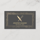 Berufliches Goldwalzengebäck Button Whisky Koch Visitenkarte (Vorderseite)