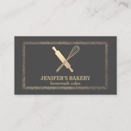 Berufliches Goldwalzengebäck Button Whisky Koch Visitenkarte