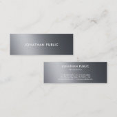 Berufliches Graceful Schwarz-weiß Modernes Elegant Mini Visitenkarte (Vorne/Hinten)