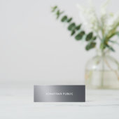 Berufliches Graceful Schwarz-weiß Modernes Elegant Mini Visitenkarte (Stehend Vorderseite)