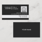 berufliches Grau 2 Visitenkarte (Vorne/Hinten)