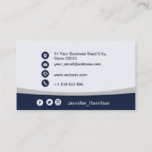 Berufliches Grau Hinzufügen des QR-Code-Fotos für Visitenkarte (Rückseite)