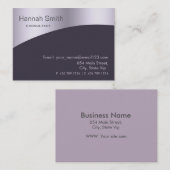 Berufliches graues Metall Elegante Moderne Schwarz Visitenkarte (Vorne/Hinten)