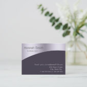 Berufliches graues Metall Elegante Moderne Schwarz Visitenkarte (Stehend Vorderseite)