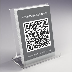 Berufliches Graues QR-Code-Marketing Flyer