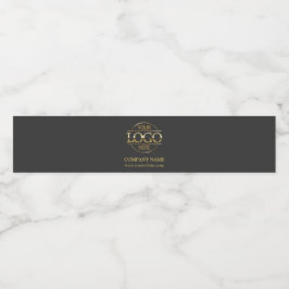 Berufliches Graukonzernlogo Wasserflaschenetikett