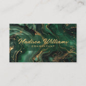 Berufliches Green Gold Black Gold Visitenkarte (Vorderseite)