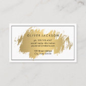 Berufliches Grenz-Gold gebürstet Visitenkarte (Rückseite)