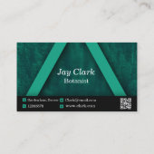 Berufliches Grün und Weiß des modernen Botanikers Visitenkarte (Rückseite)