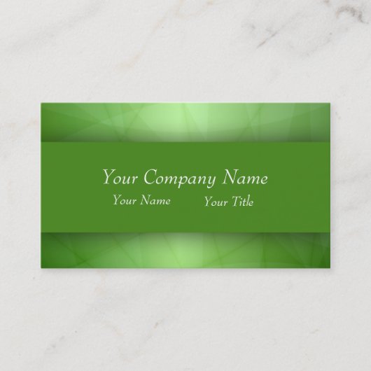 Berufliches Grün Visitenkarte (Vorderseite)