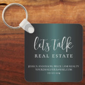 Berufliches grünes Metallic Foil Real Anwesen Schlüsselanhänger (Vorderseite)