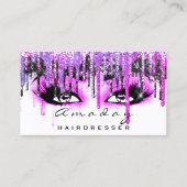 Berufliches Haar Makeup Schönheitssalon Hot Pink Visitenkarte (Vorderseite)