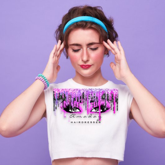 Berufliches Haar Makeup Schönheitssalon Hot Pink Visitenkarte