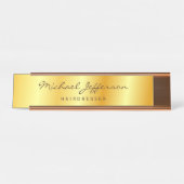 Berufliches Handschriftzeichen mit Goldfarbe Schreibtischnamensplakette (Vorderseite )