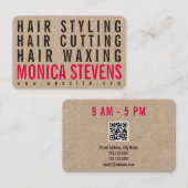 Berufliches Handwerk des modernen trendy mutigen Visitenkarte (Vorne/Hinten)