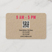 Berufliches Handwerk des modernen trendy mutigen Visitenkarte (Rückseite)