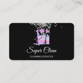 Berufliches Haus Reinigung Haushaltshilfe Holograp Visitenkarte