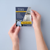 Berufliches Haus Reinigung Navy Blue Maid Service Flyer (Gruppe)