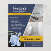 Berufliches Haus Reinigung Navy Blue Maid Service Flyer (Vorne)