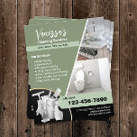 Berufliches Haus Reinigungs-Grüne Haushaltshilfe Flyer<br><div class="desc">Flyer des beruflichen Hauses,  die Reinigung und Pflege der grünen Zimmermädchen.</div>