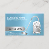 Berufliches Haus Reinigungs-Vakuum Reiniger Blau Visitenkarte (Vorderseite)